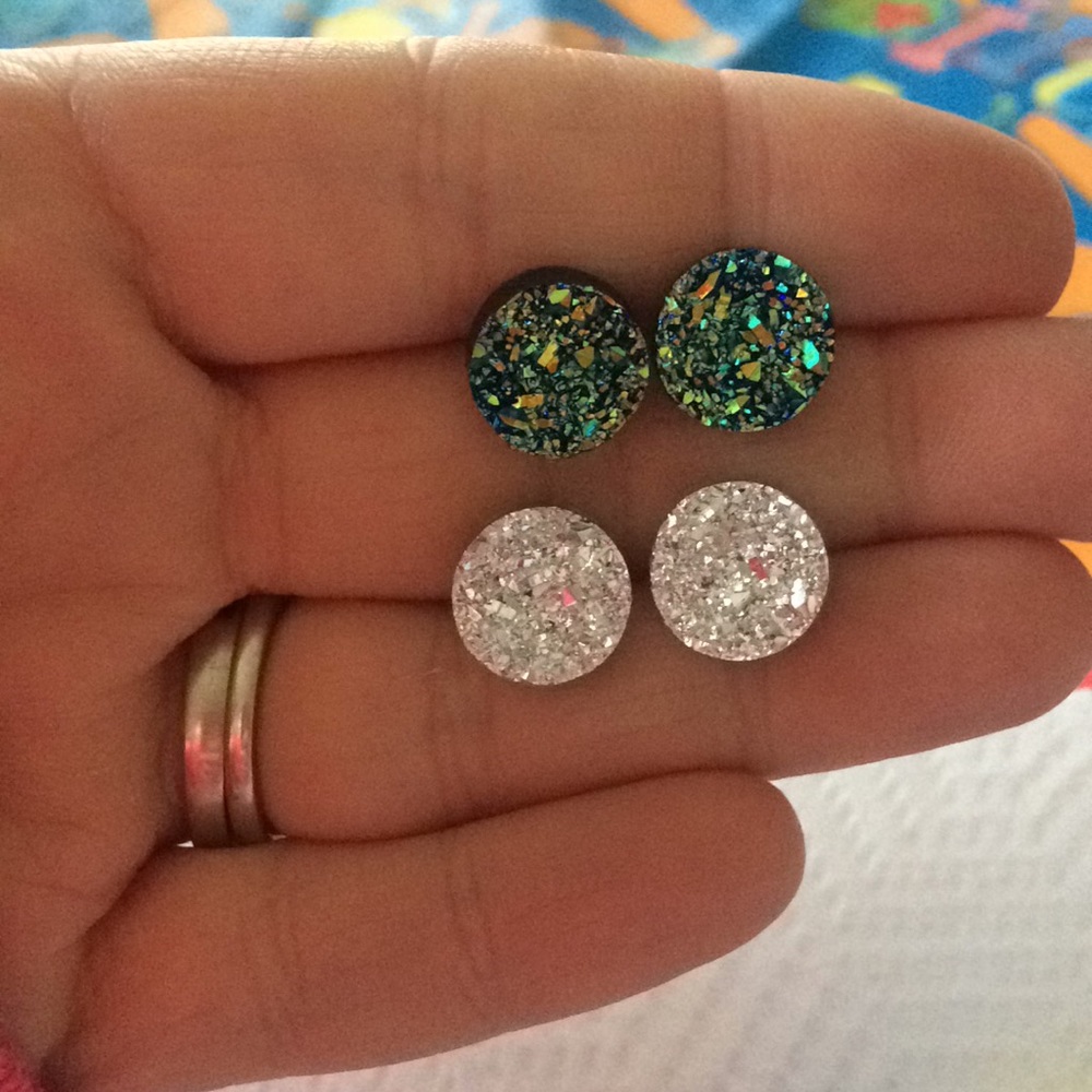 Druzy stone earrings